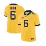 Men's West Virginia Mountaineers NCAA #6 Scottie Young Yellow Authentic Nike Stitched College Football Jersey DG15B20JE